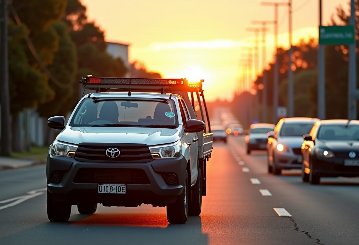 Locksmith ute loaded with tools at sunrise — Quakers Hill
